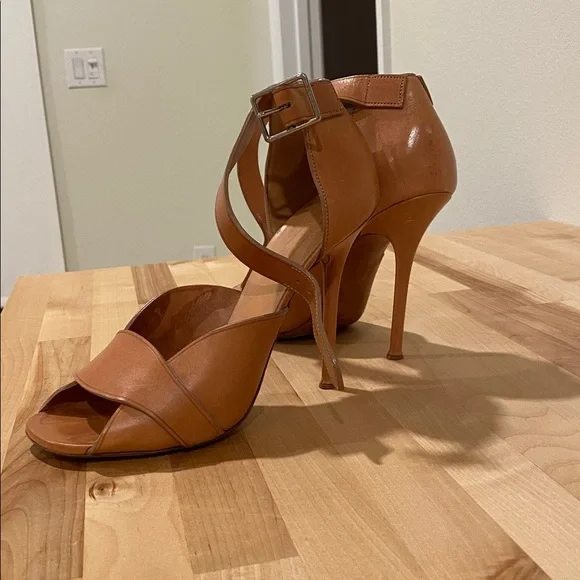 Celine Brown Leather Stilettos